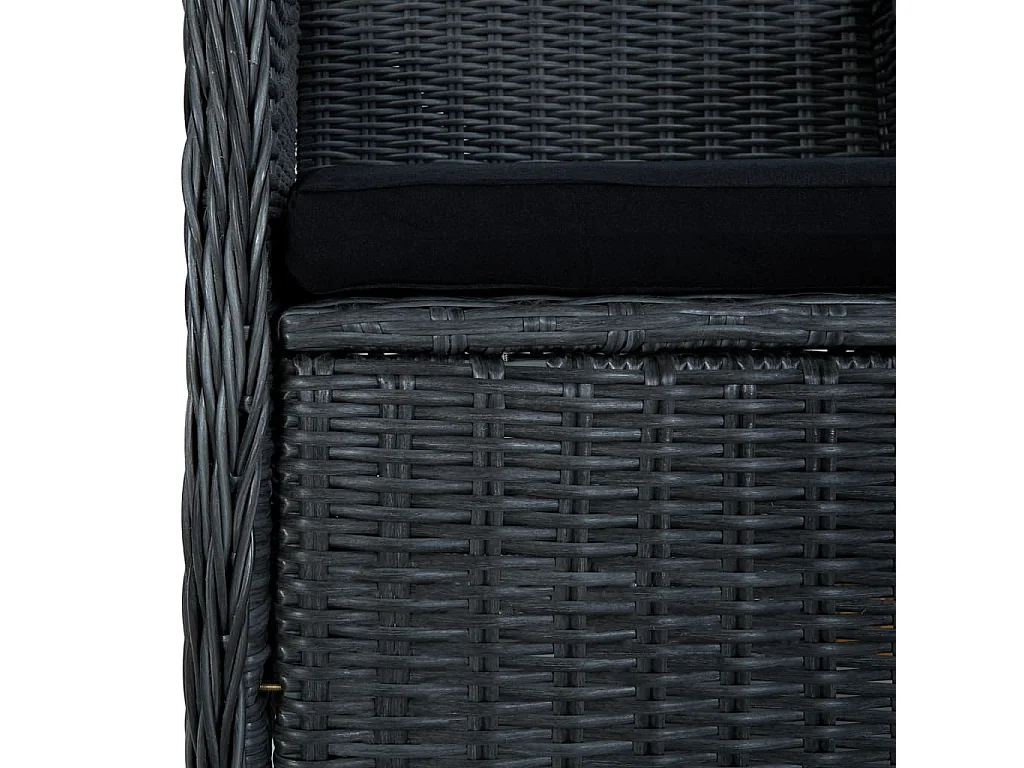 Juego de comedor de 9 piezas con cojines de resina tejida gris oscuro 02_0014645