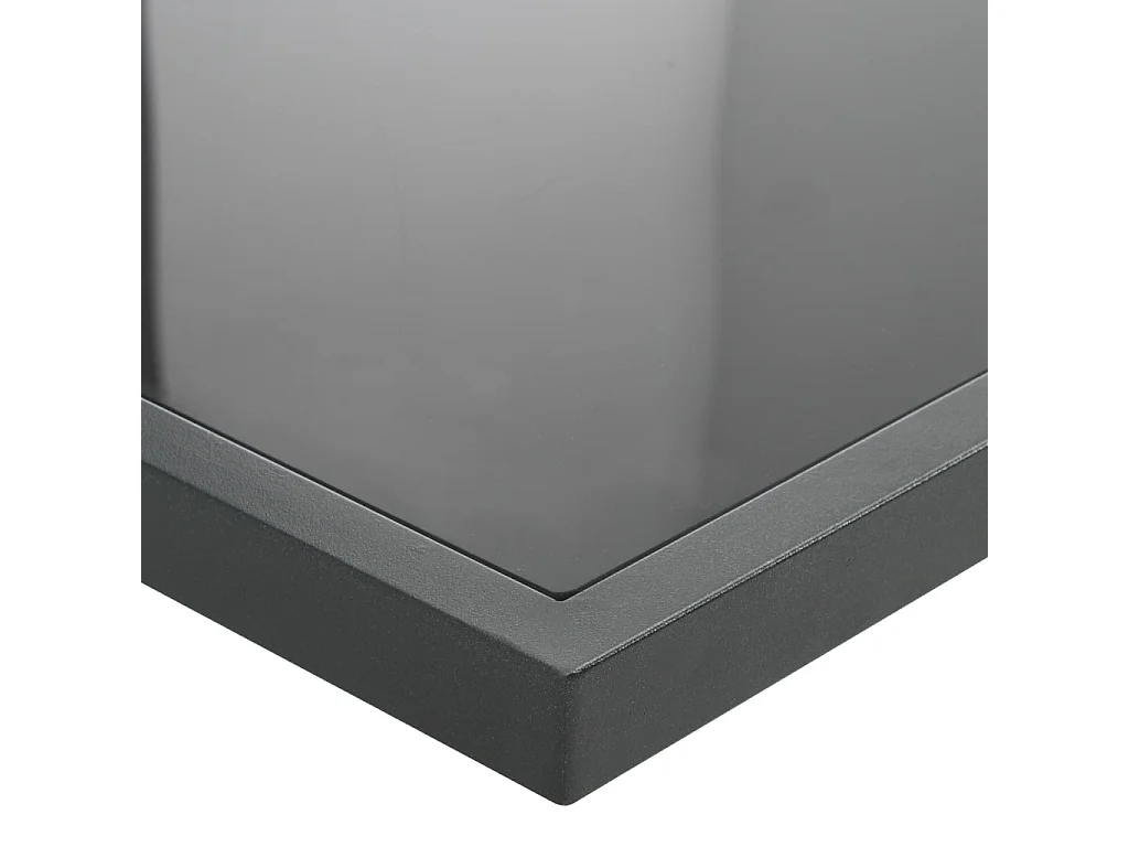 Mueble comedor de jardín de 7 piezas y cojines de resina tejida en negro 02_0014820