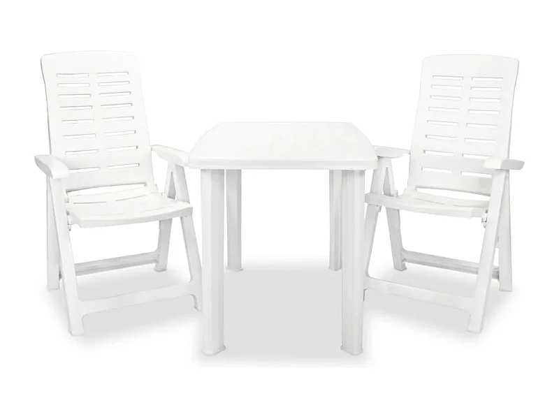 Mobili bistrot 3 pezzi in plastica bianca 02_0014543