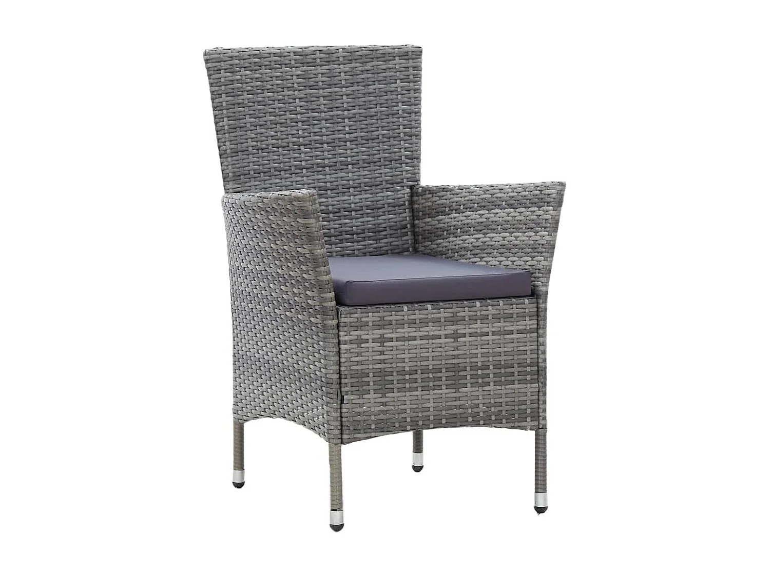 Mobilier à dîner de résine grise 190 x 90 x 75 cm 02_0014843