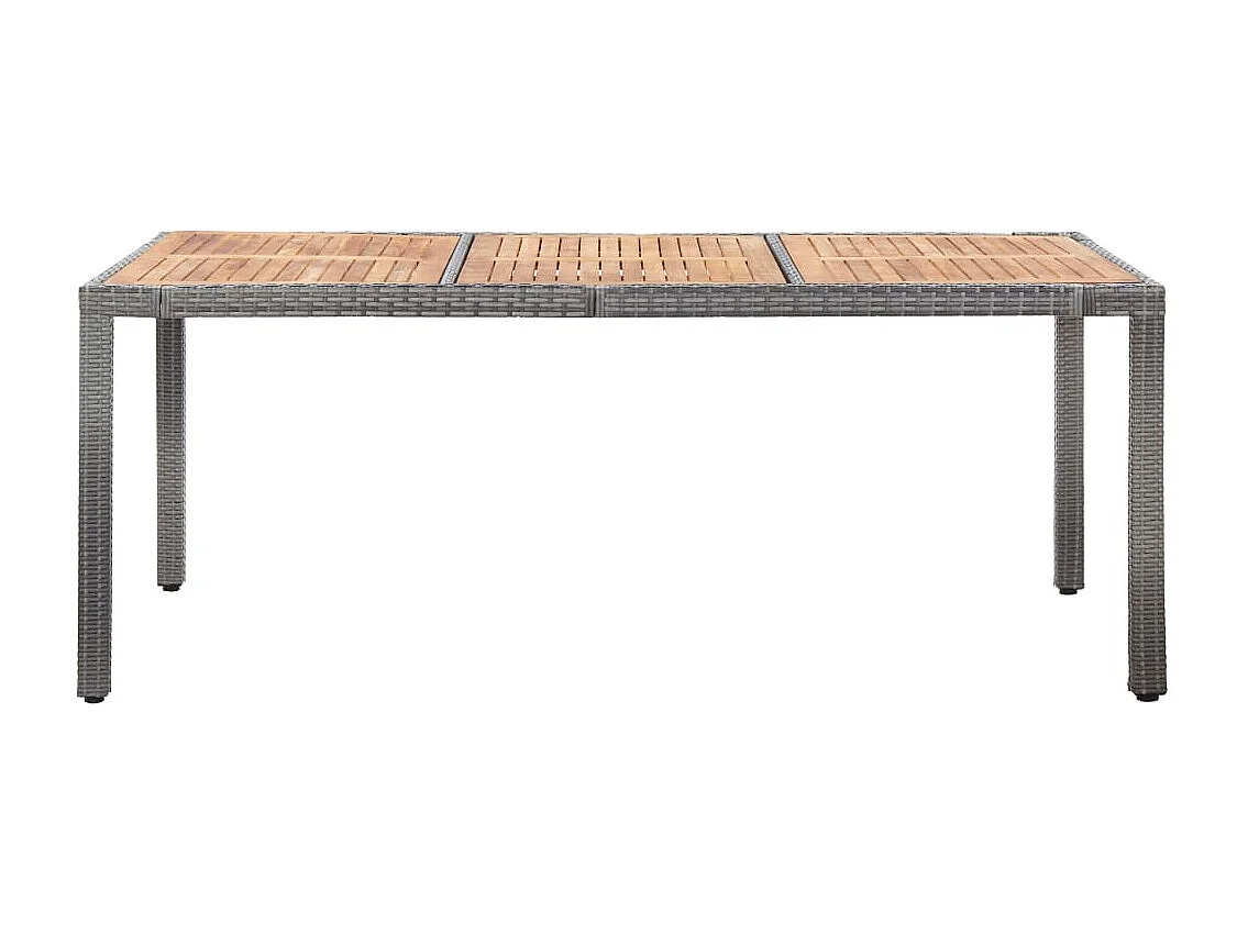 Mueble comedor de jardín de 9 piezas y cojines de resina tejida gris 02_0014843