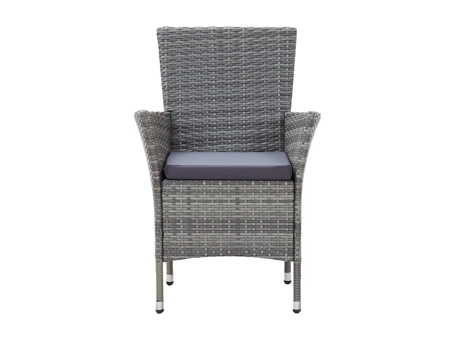 Mueble comedor de jardín de 9 piezas y cojines de resina tejida gris 02_0014843