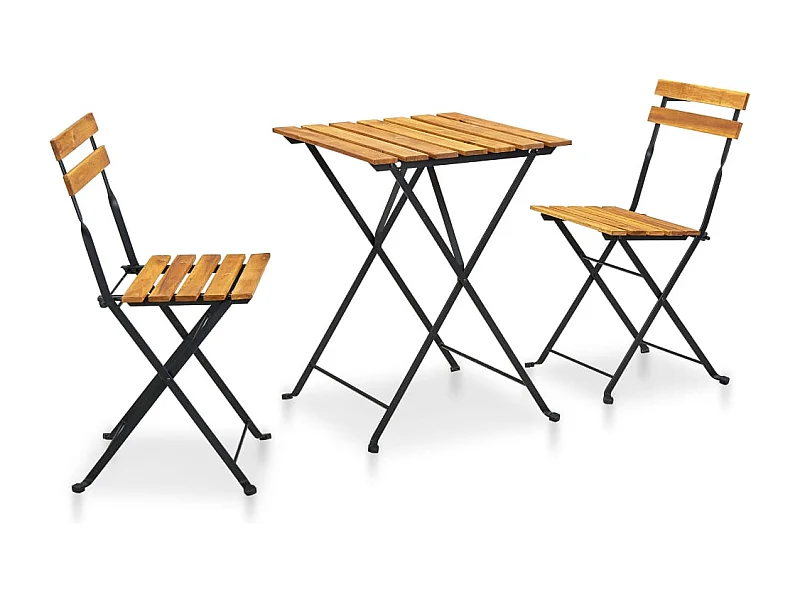 Mobilier de bistro pliable bois marron 40 x 46 x 85 cm 02_0014551