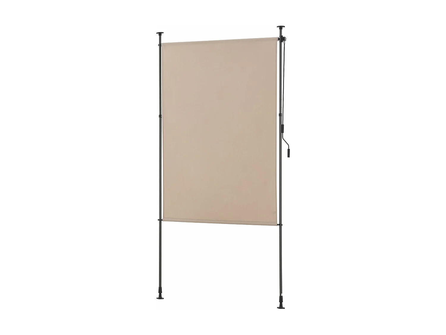 Estore exterior com barras telescópicas sem furar 134 x 270 x 310 cm areia 03_0006568