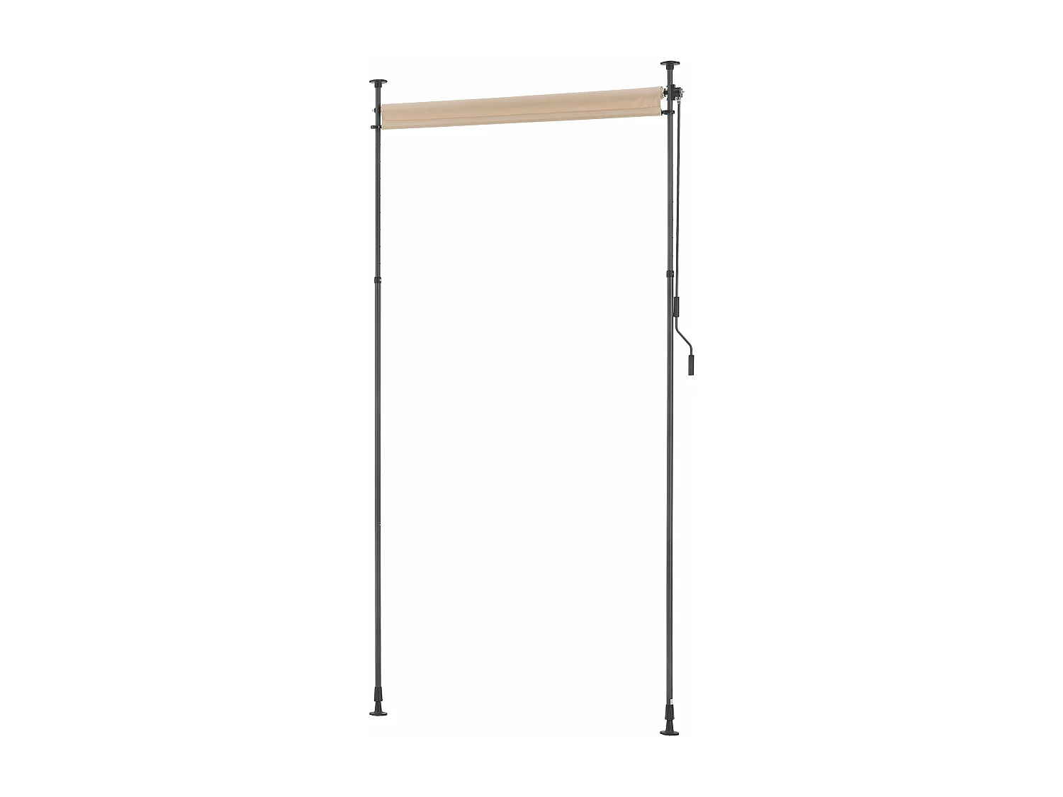 Estore exterior com barras telescópicas sem furar 134 x 270 x 310 cm areia 03_0006568