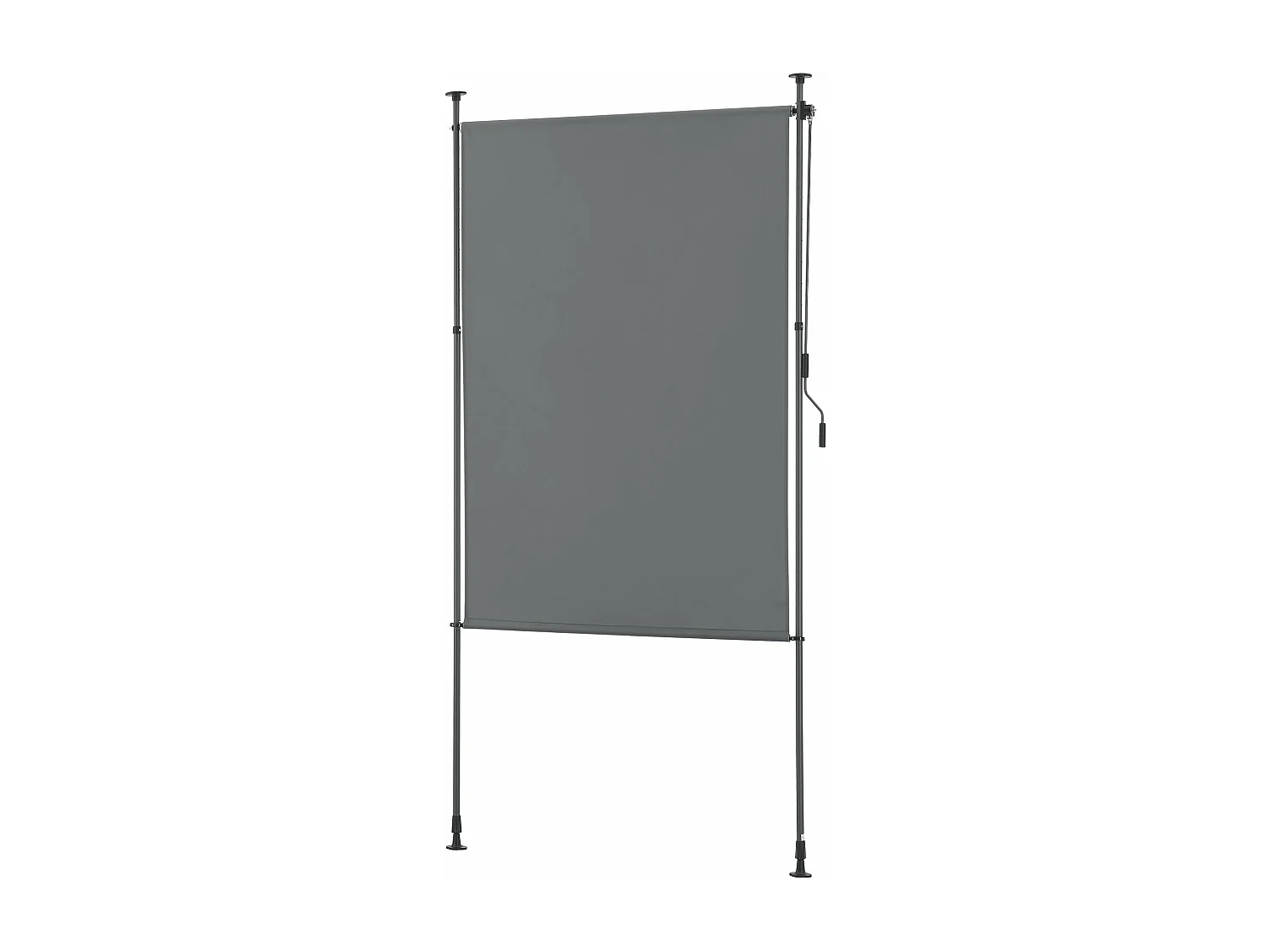 Estore exterior com barras telescópicas sem furação 134 x 270 x 310 cm cinza escuro 03_0006567
