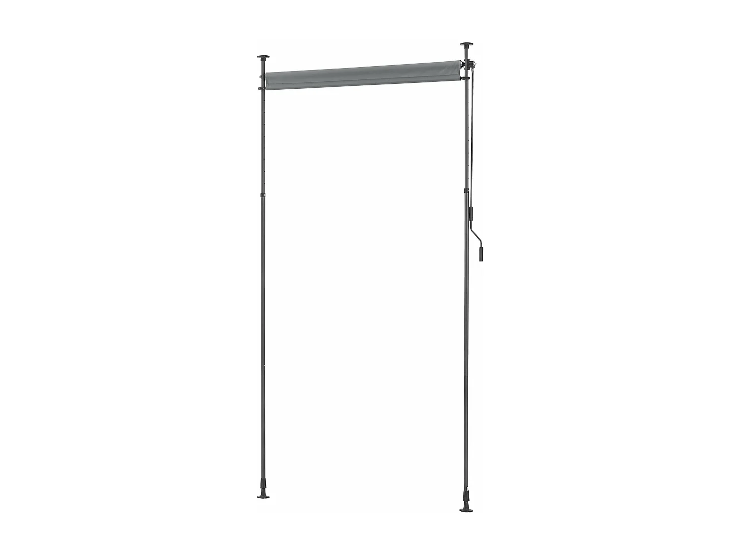 Estore exterior com barras telescópicas sem furação 134 x 270 x 310 cm cinza escuro 03_0006567