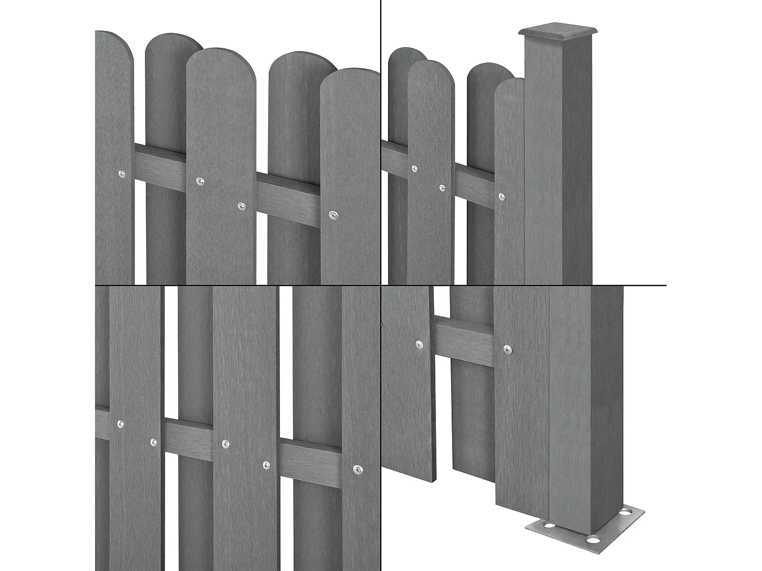 kit de 5 clôtures bois marron 932 x 932 x 185 cm 03_0006591