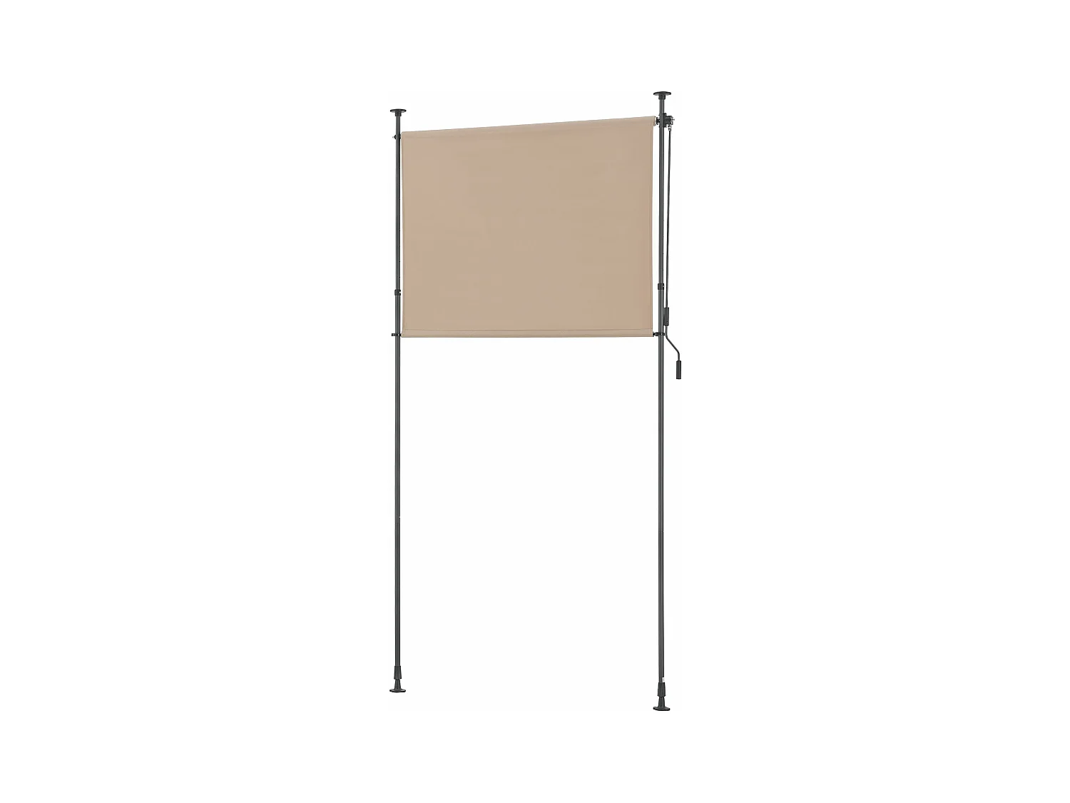 Tenda da esterno con aste telescopiche senza foratura 104 x 270 x 310 cm sabbia 03_0006566
