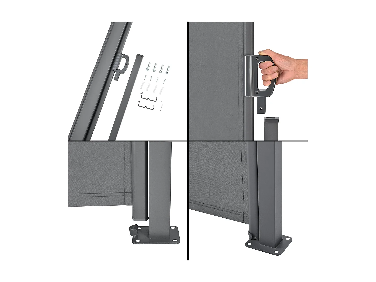 Store pour balcon latéral grise 300 x 300 x 160 cm 03_0006573