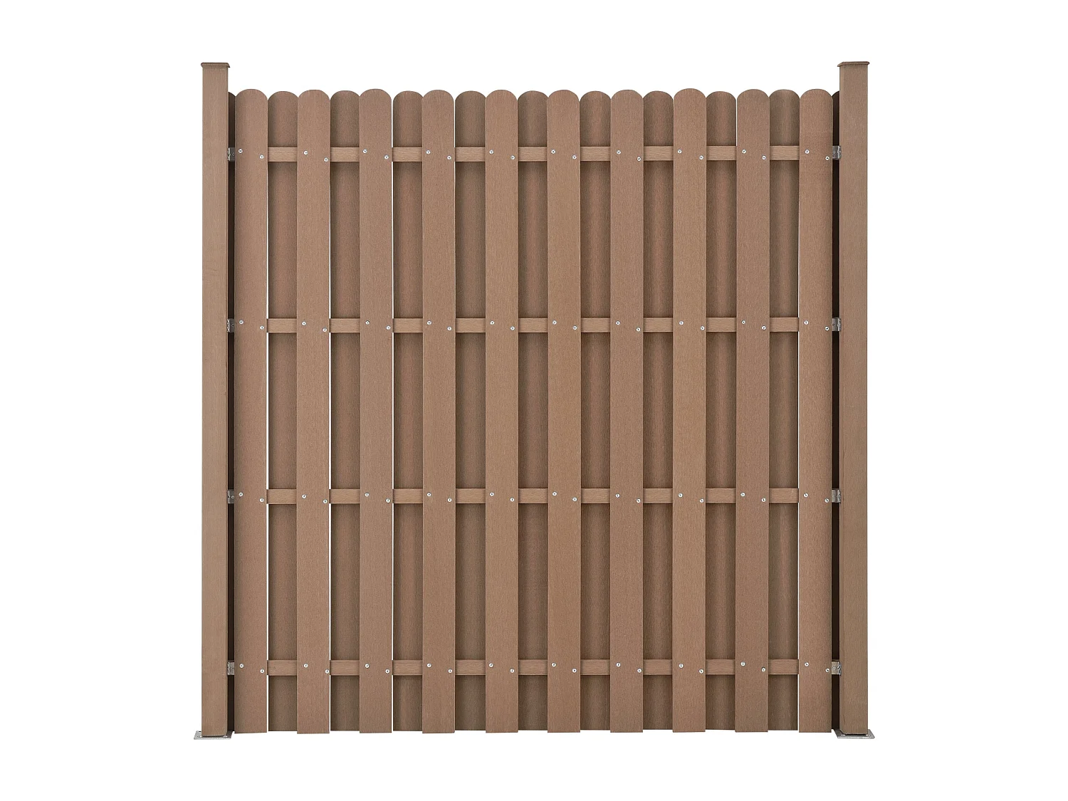 kit de 3 cercas de barreira de privacidade em madeira composta (WPC) marrom 185 x 562 cm 03_0006605