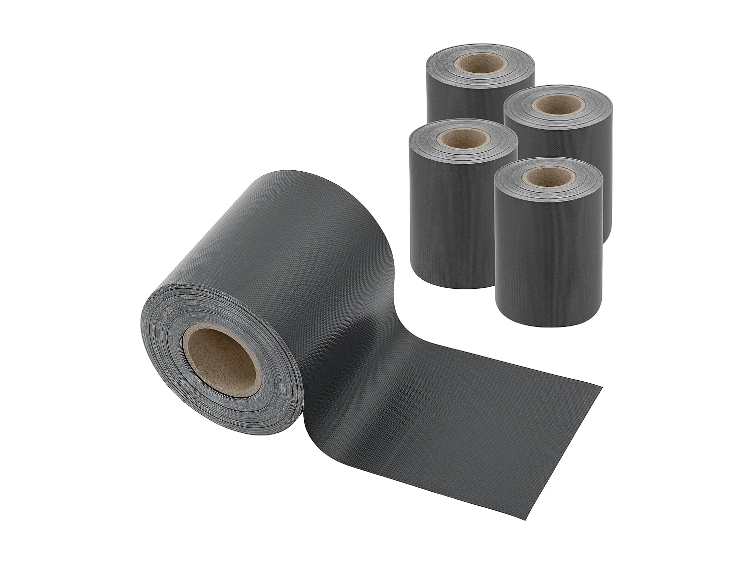 Set 4 strisce frangivista in PVC 140 m x 19 cm 26,6 m² grigio antracite ral 7016 03_0006599