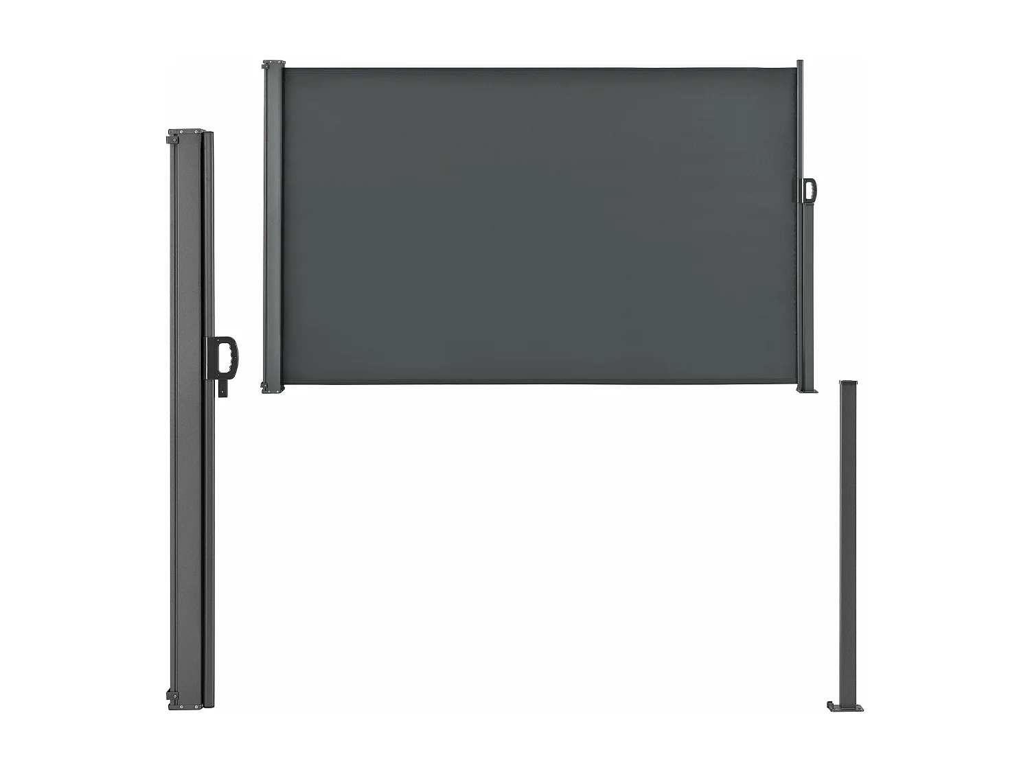 Tenda per balcone laterale acciaio poliestere 180 x 300 cm antracite 03_0006576