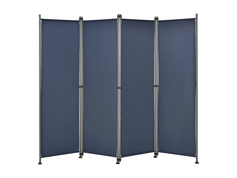 Mampara de privacidad con 4 paneles de poliéster 215 x 170 cm azul oscuro 03_0006551