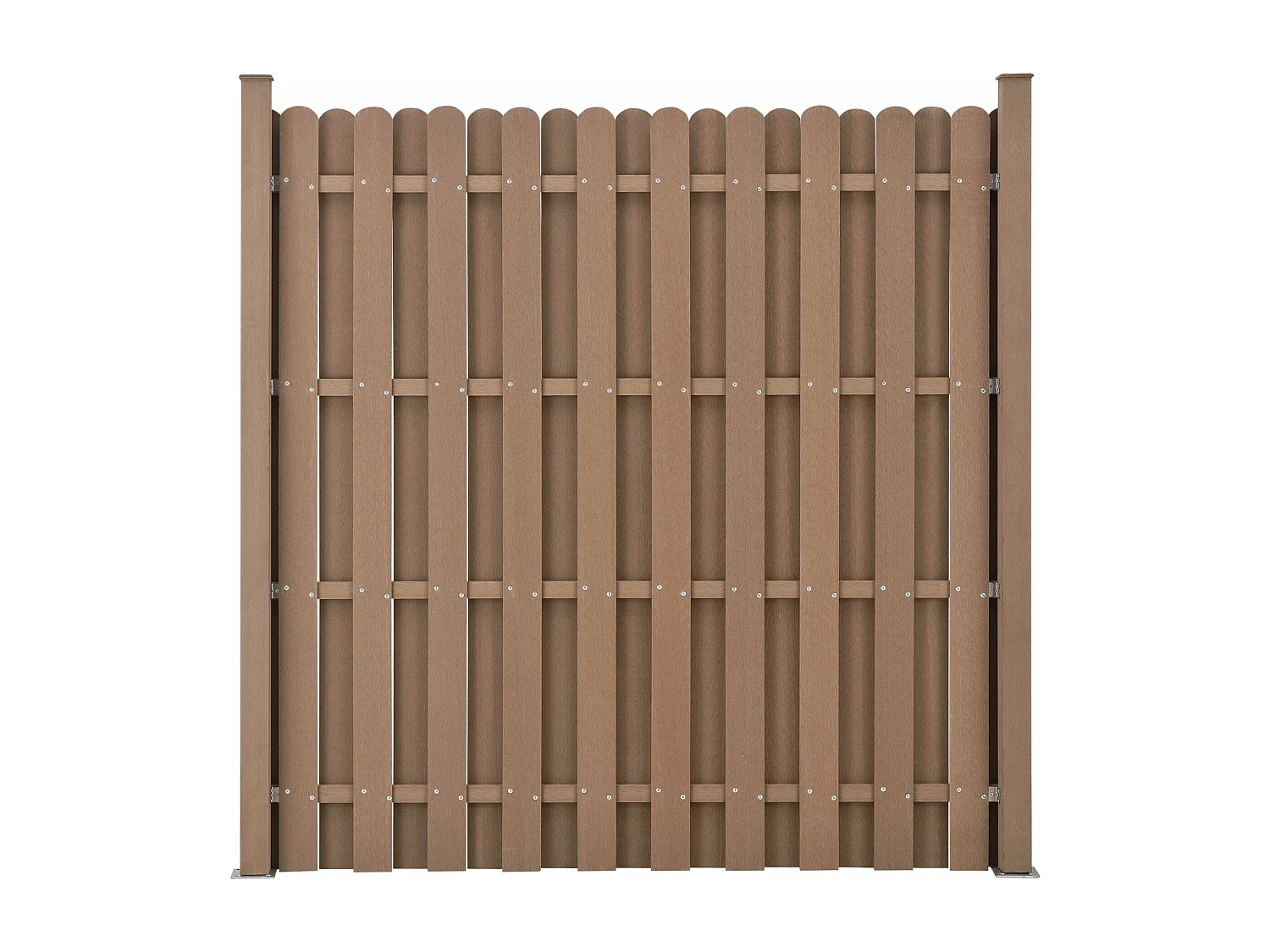 kit de 5 cercas de barreira de privacidade em madeira composta (WPC) marrom 185 x 932 cm 03_0006590