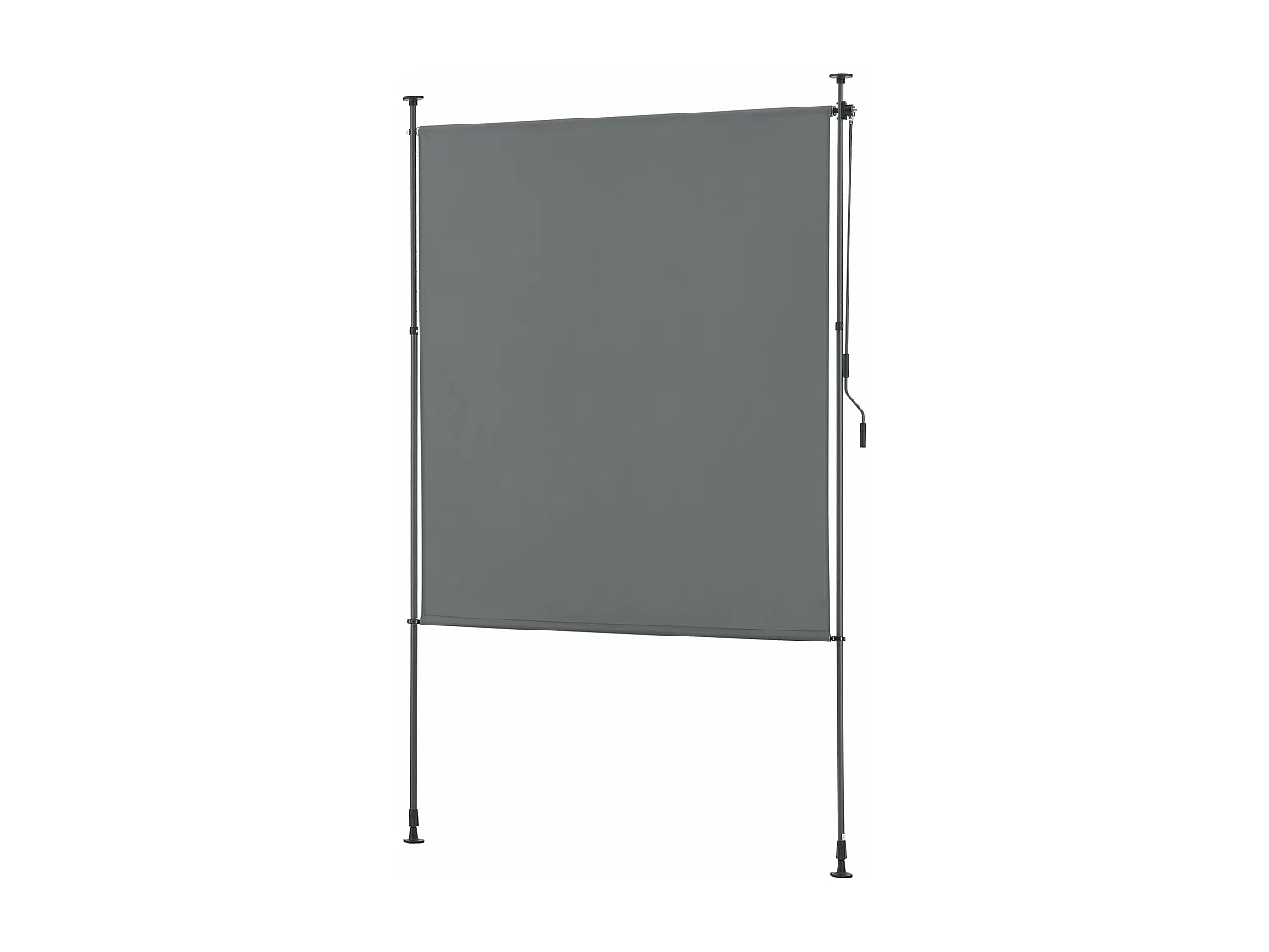 Estore exterior com barras telescópicas sem furação 184 x 270 x 310 cm cinza escuro 03_0006569