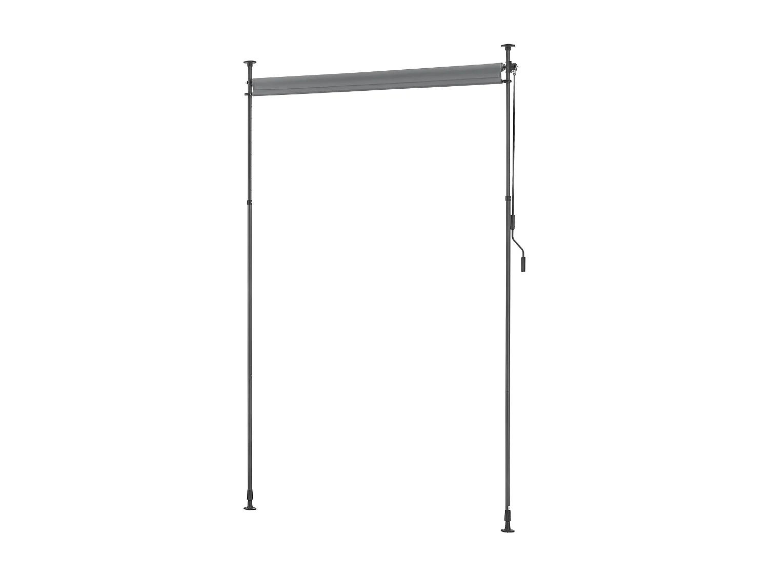 Estore exterior com barras telescópicas sem furação 184 x 270 x 310 cm cinza escuro 03_0006569