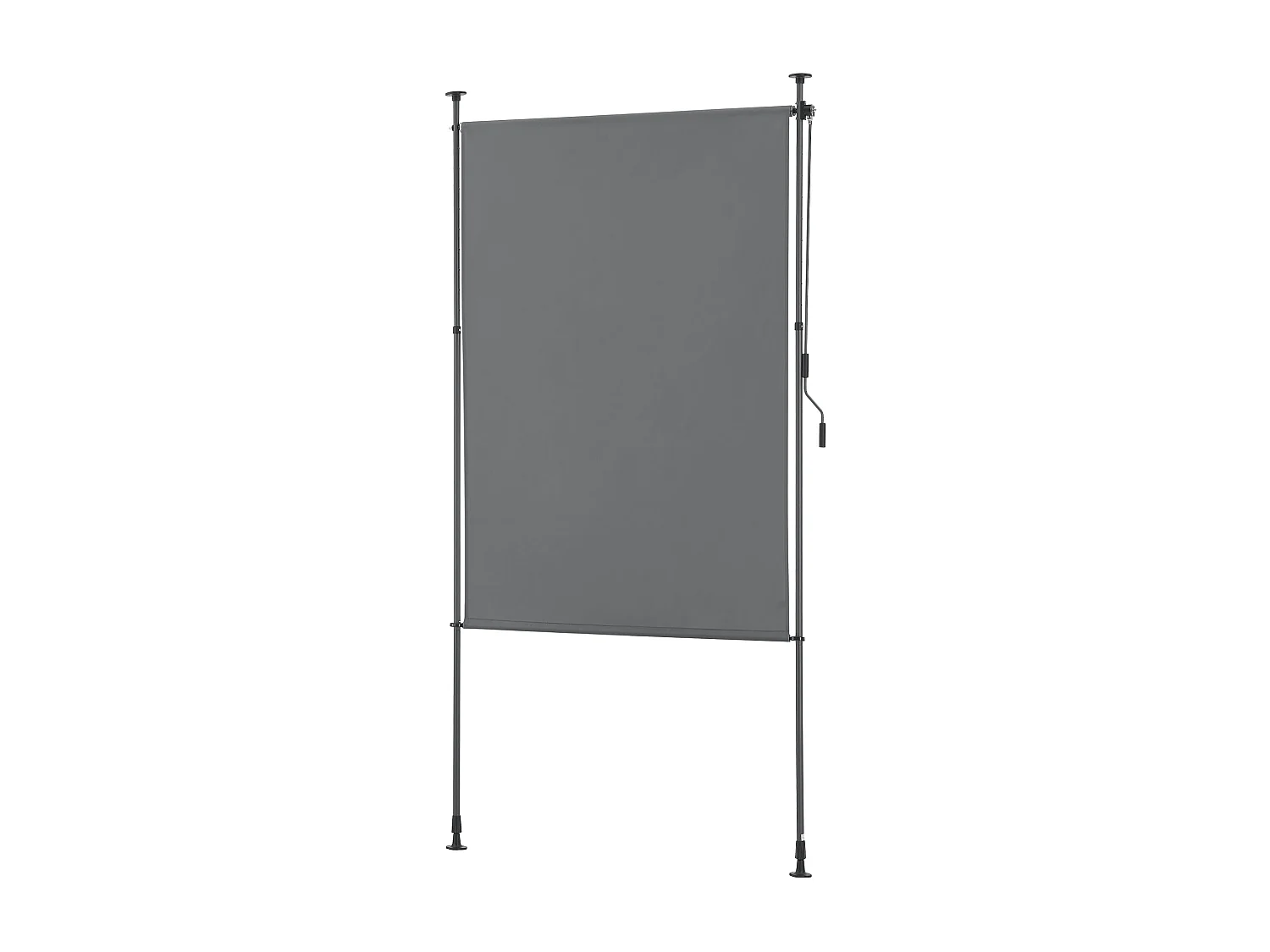 Estore exterior com barras telescópicas sem furação 104 x 270 x 310 cm cinza escuro 03_0006565