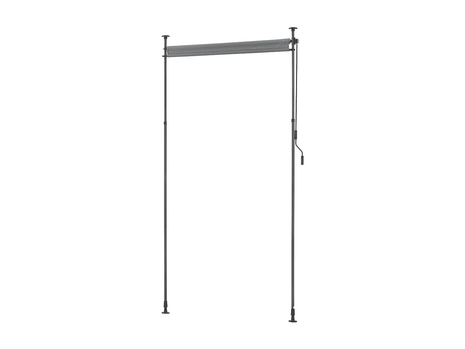 Estore exterior com barras telescópicas sem furação 104 x 270 x 310 cm cinza escuro 03_0006565