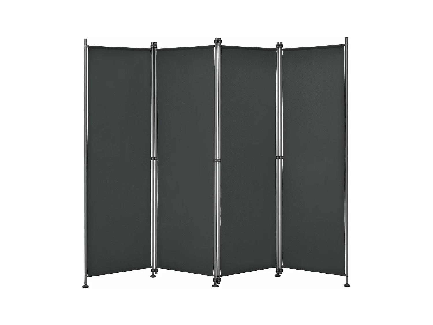 Frangivista con 4 pannelli in poliestere 215 x 170 cm nero 03_0006553