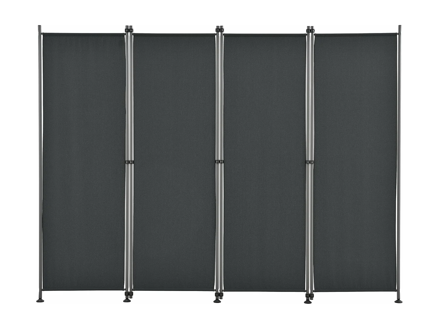 Frangivista con 4 pannelli in poliestere 215 x 170 cm nero 03_0006553