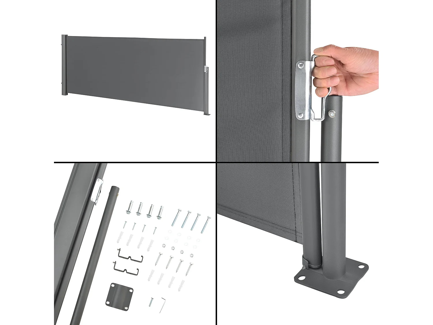 Store pour balcon latéral grise 300 x 300 x 120 cm 03_0006571