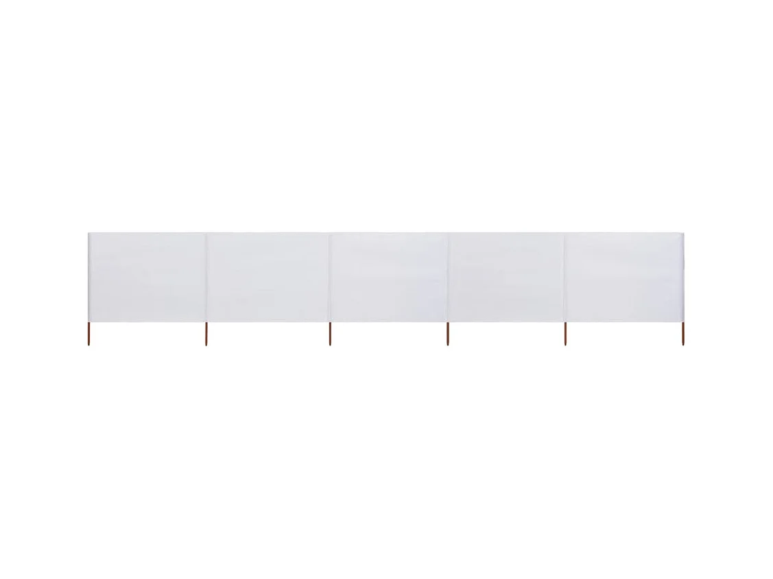 Frangivista 5 pannelli tessuto 600 x 80 cm bianco sabbia 02_0008831