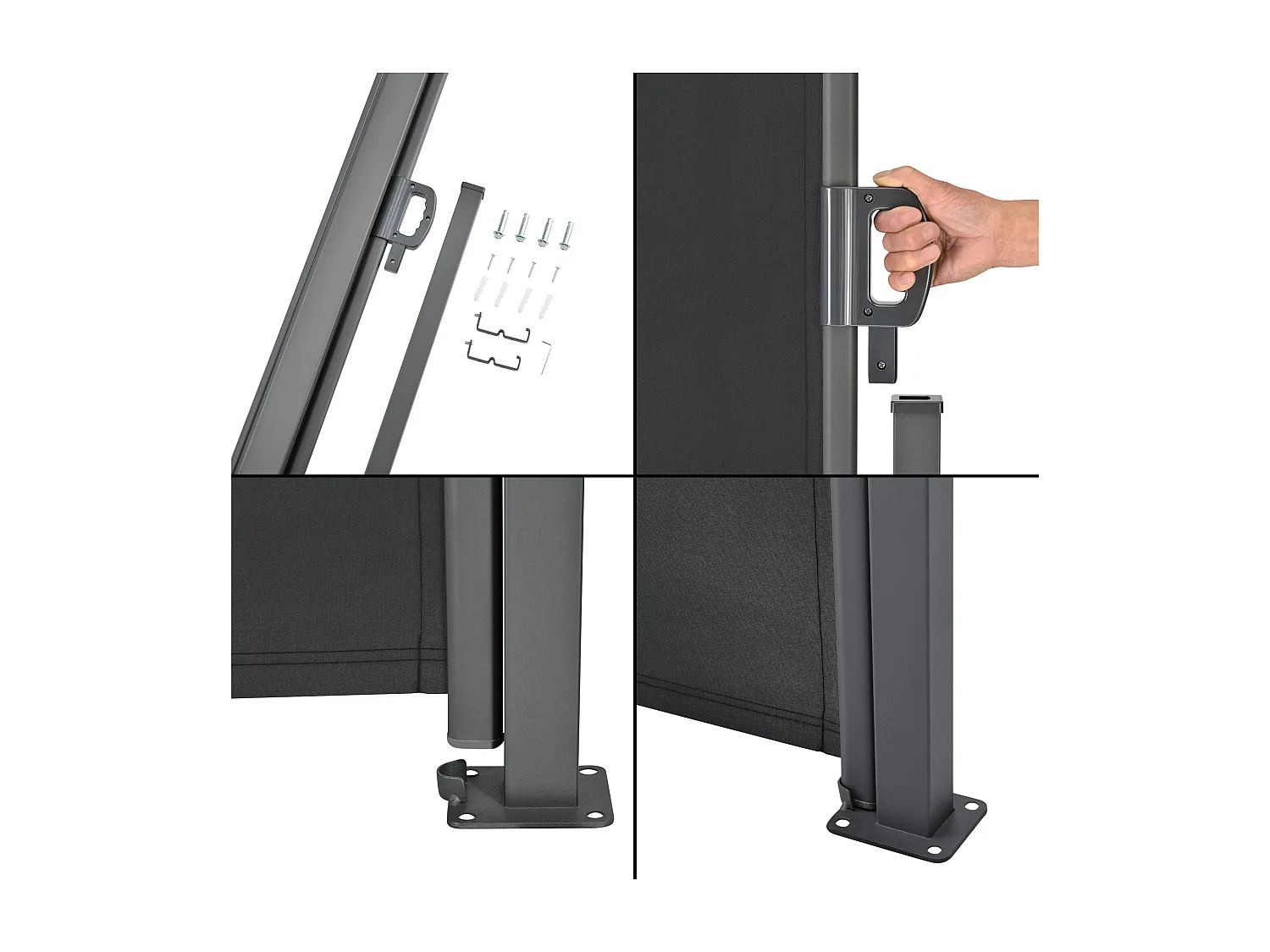 Store pour balcon latéral noire 300 x 300 x 180 cm 03_0006578