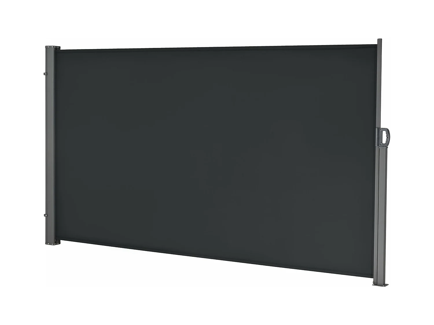 Tenda per balcone laterale acciaio poliestere 180 x 300 cm nero 03_0006578