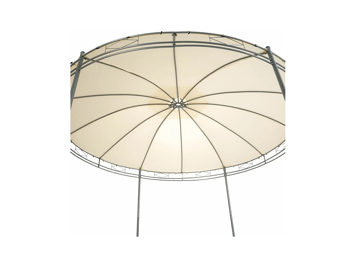 Tonnelle abri de jardin crème 350 x 350 x 280 cm 2208175