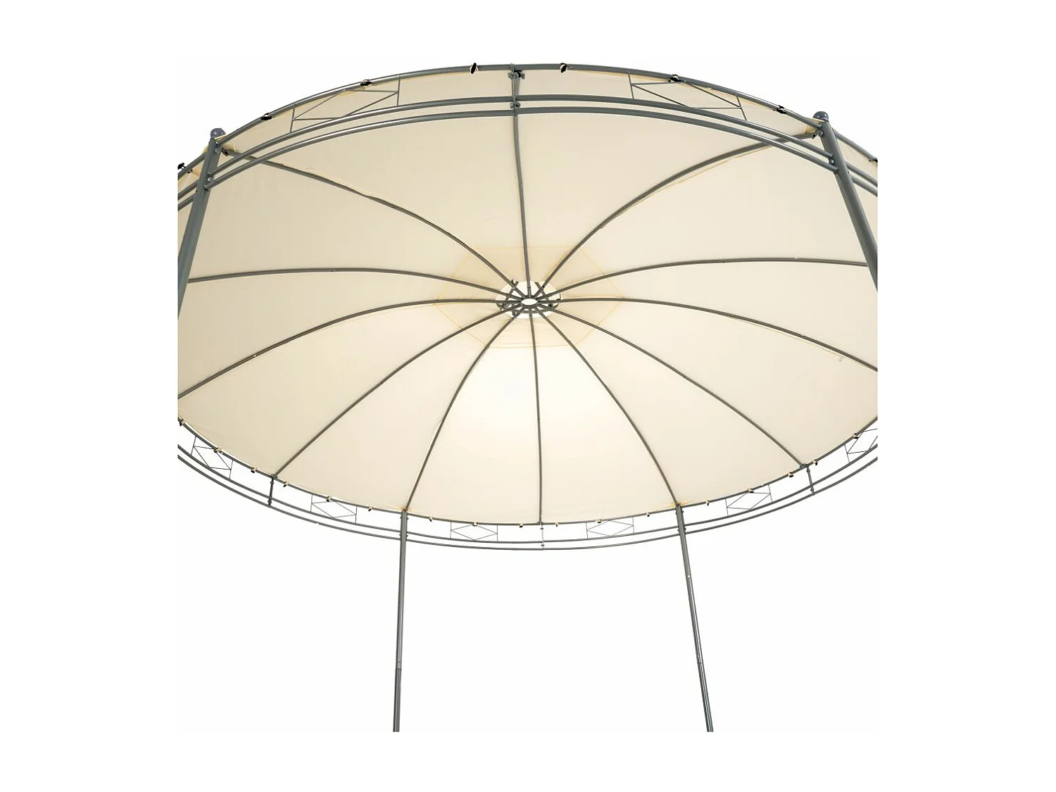 Casetta da giardino pergolato diametro 3,5 m crema 2208175