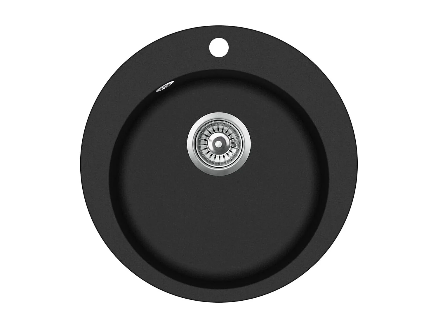 Évier de cuisine en noire 50.5 x 50.5 x 29 cm 02_0002325