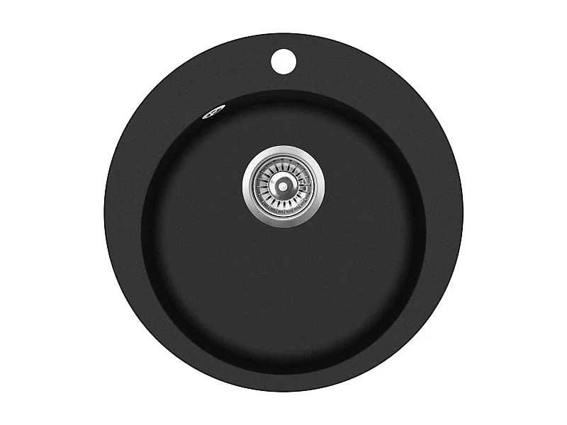 Évier de cuisine en noire 50.5 x 50.5 x 29 cm 02_0002325