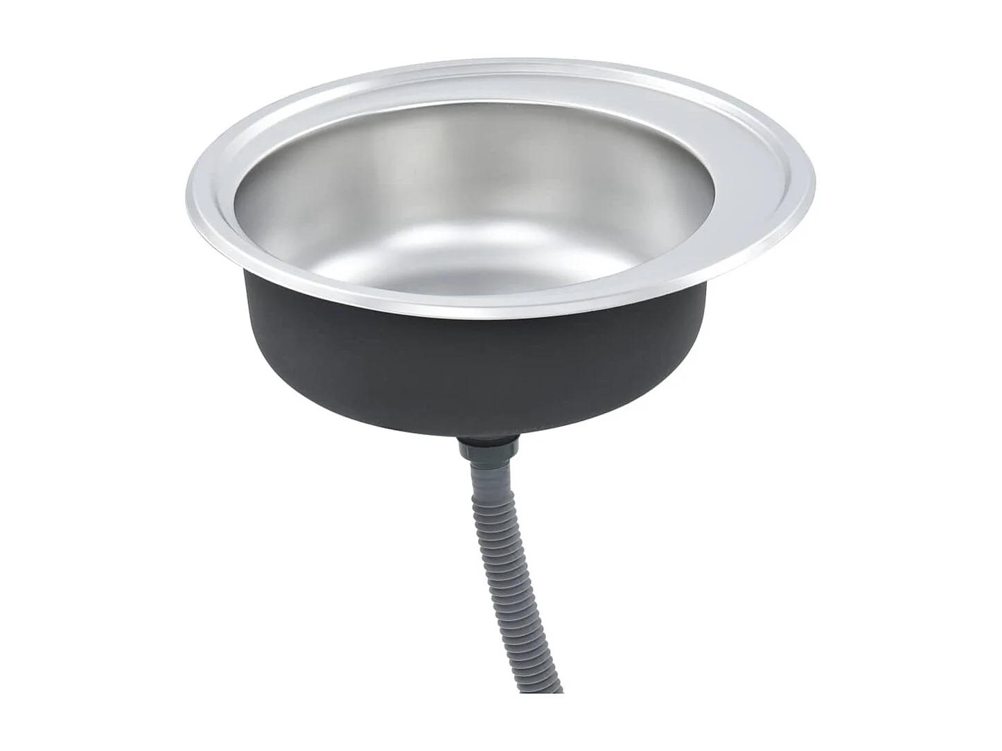 Fregadero de cocina con colador y sifón 48 cm acero inoxidable 02_0002356