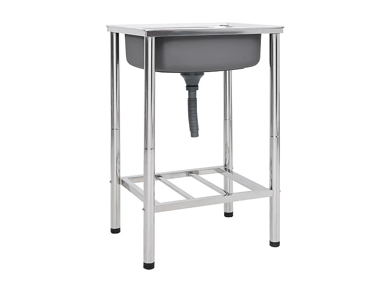 Fregadero de camping lavabo individual 55 x 45 acero inoxidable 02_0002435