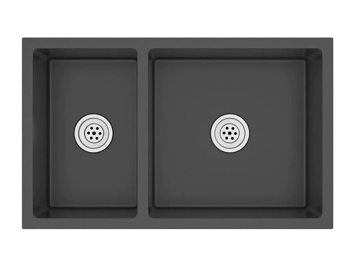 Pia de cozinha 62 x 36 x 51 cm aço inoxidável preto 02_0002478