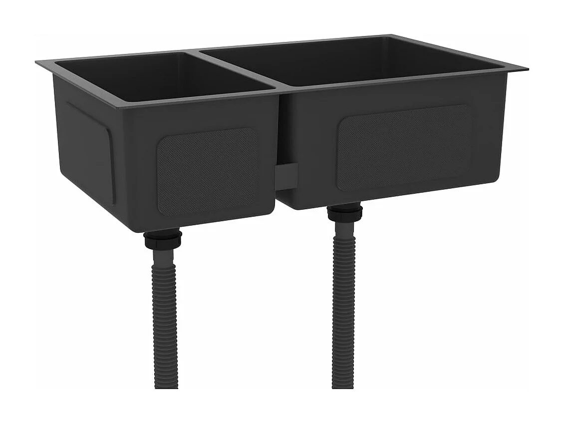 Pia de cozinha 62 x 36 x 51 cm aço inoxidável preto 02_0002478