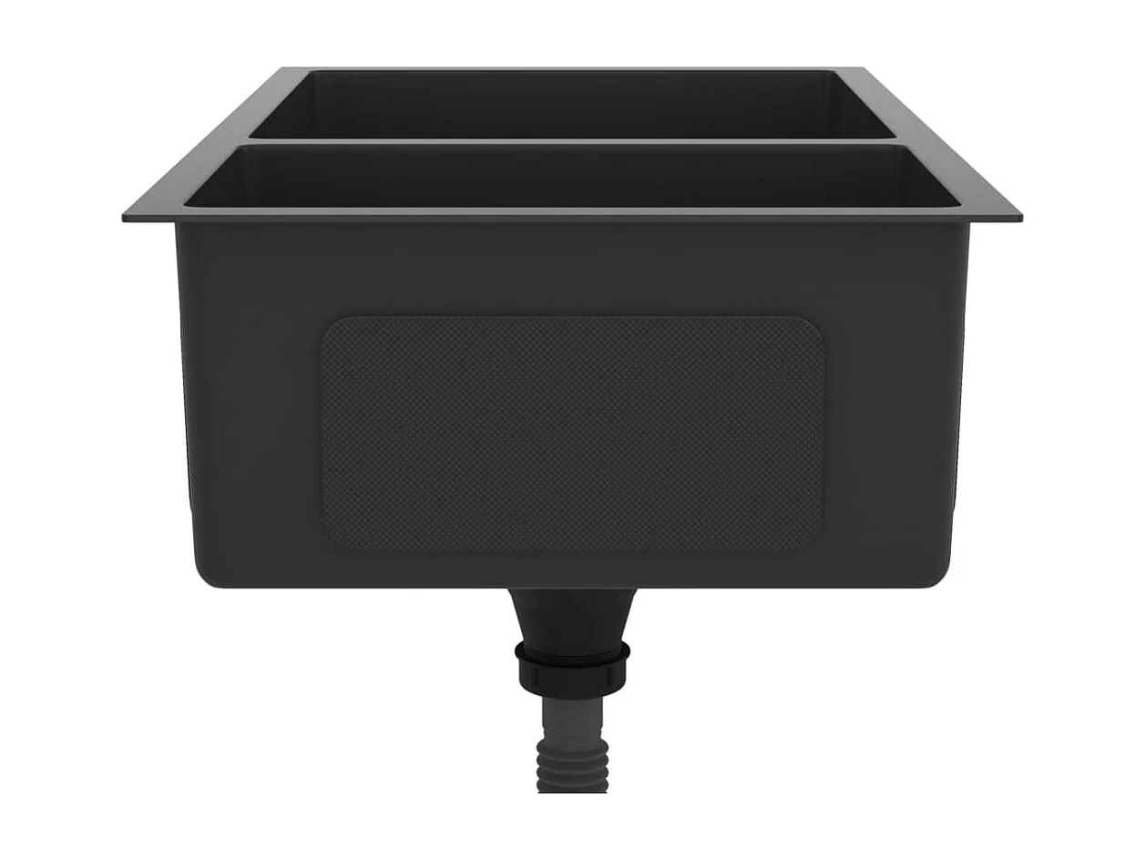 Pia de cozinha 62 x 36 x 51 cm aço inoxidável preto 02_0002478