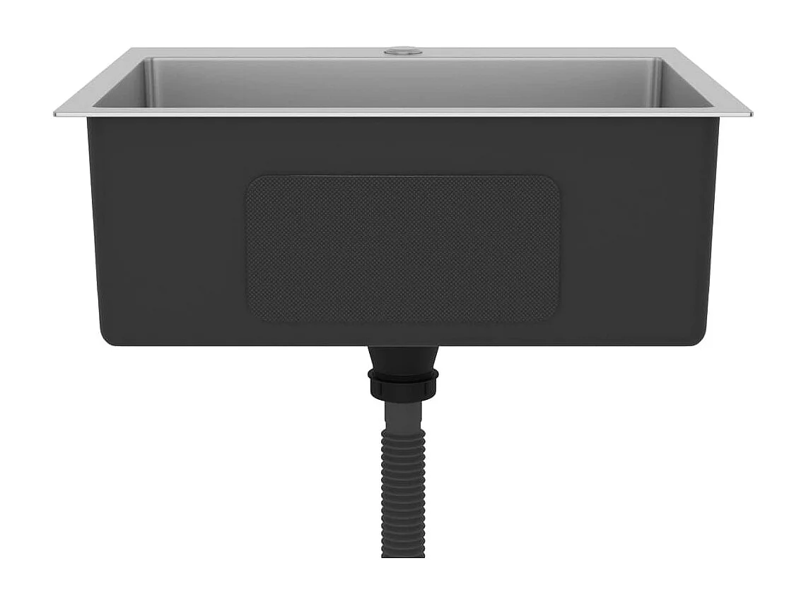 Évier de cuisine fait argenté 54 x 44 x 20 cm 02_0002461