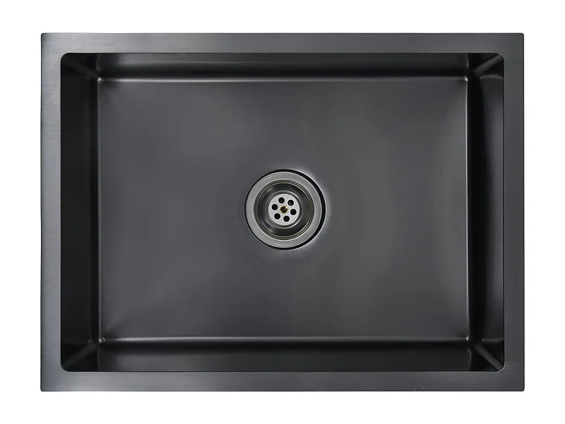 Pia de cozinha artesanal com filtro em aço inoxidável preto 02_0002369