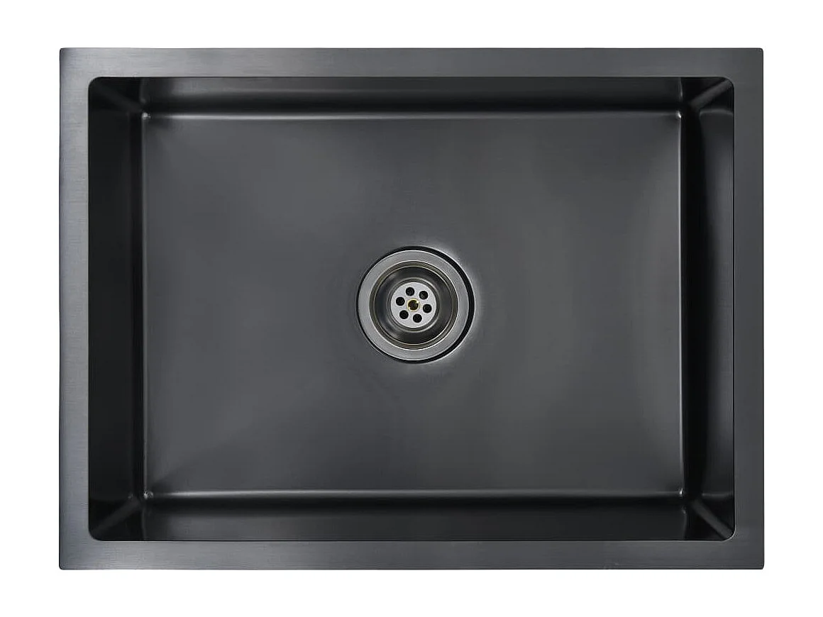 Pia de cozinha artesanal com filtro em aço inoxidável preto 02_0002369