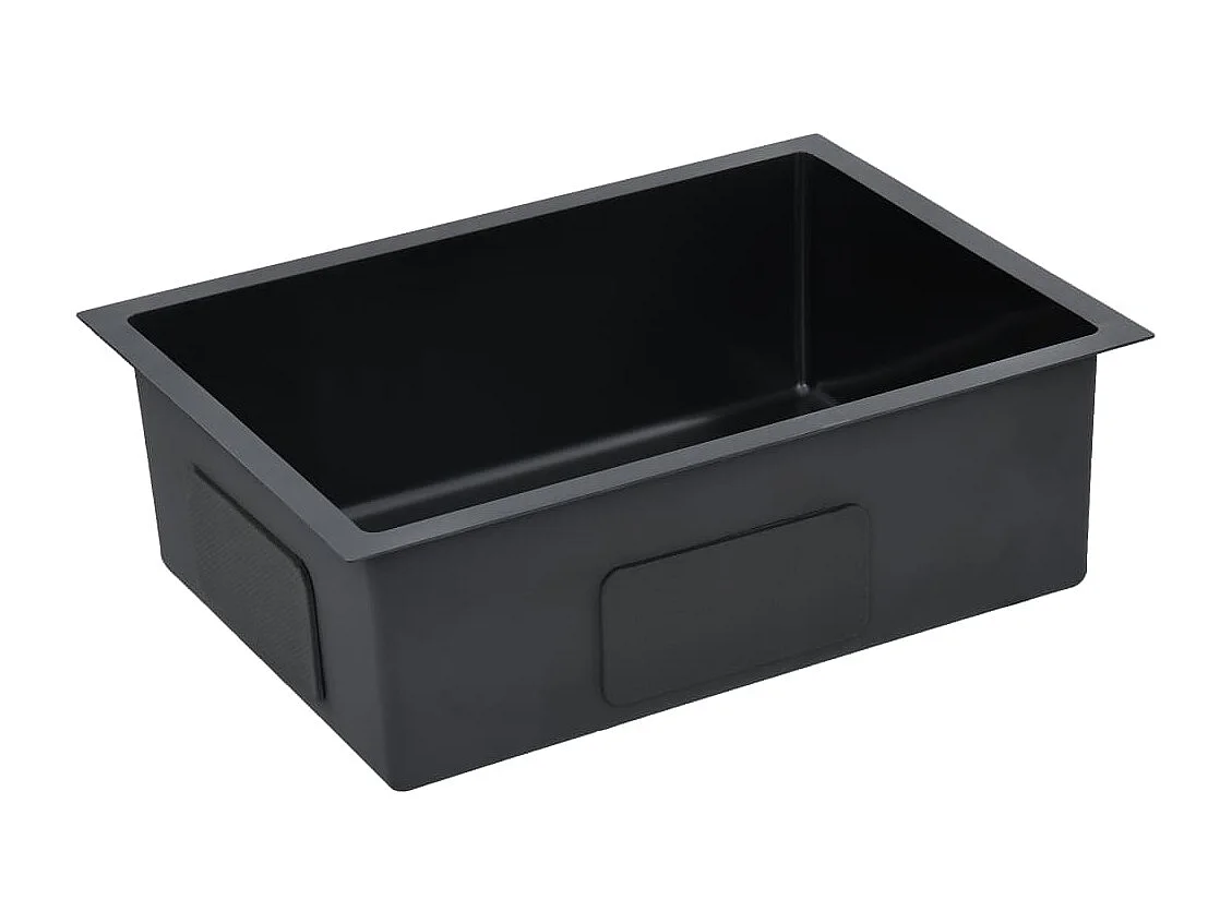 Pia de cozinha artesanal com filtro em aço inoxidável preto 02_0002369