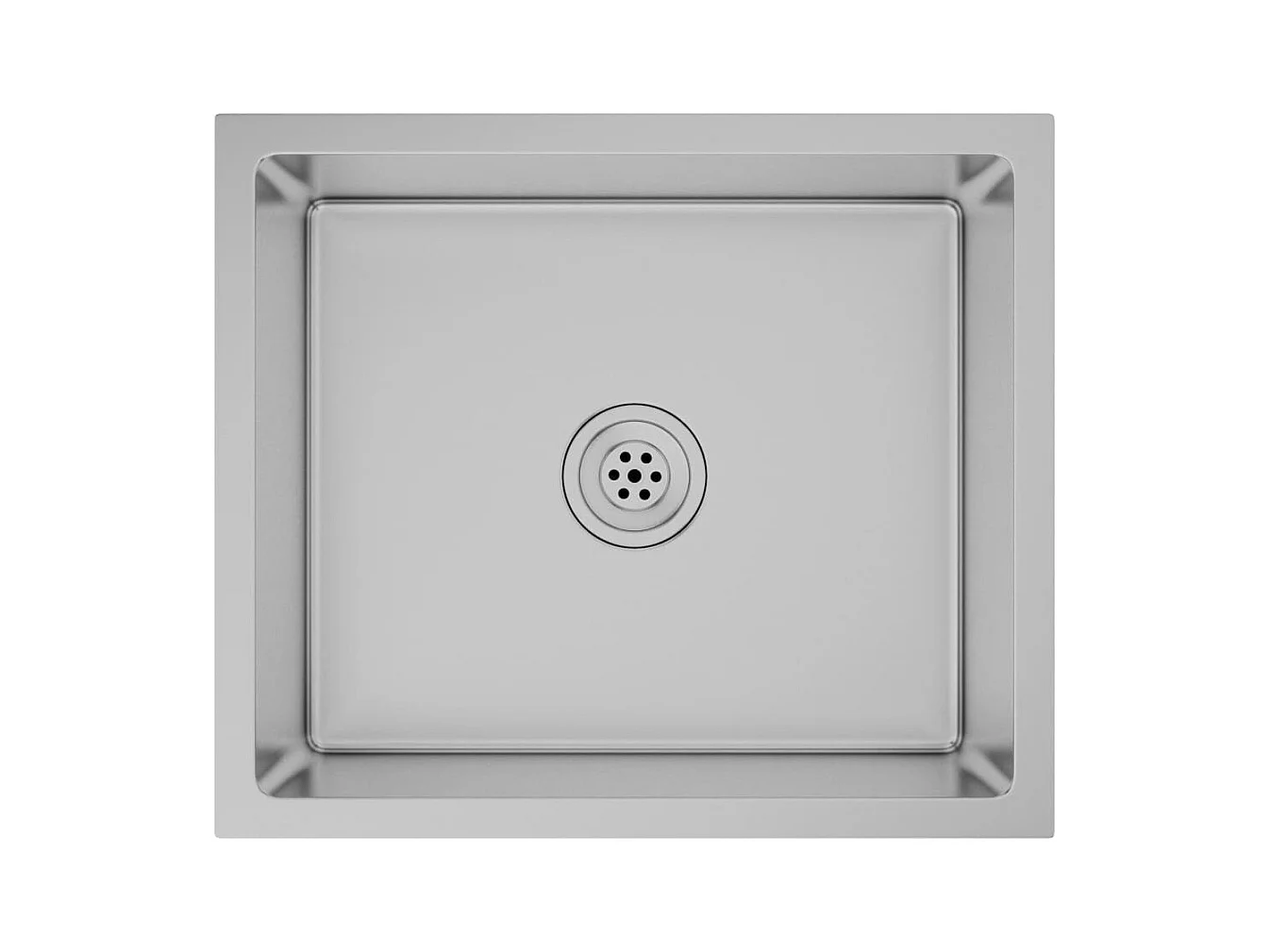 Lavello da cucina fatto a mano 51 x 44 cm acciaio inox argento 02_0002453