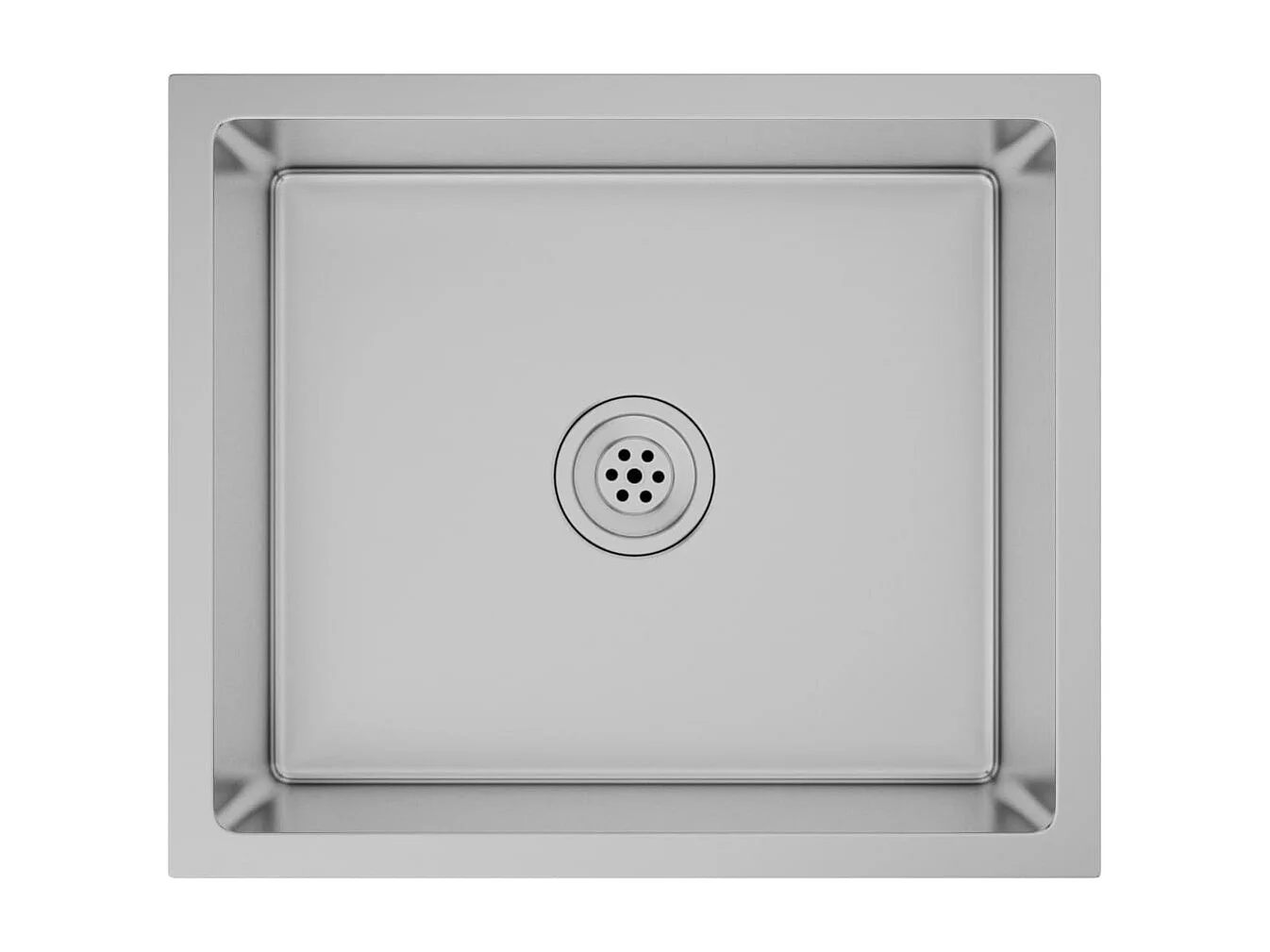 Lavello da cucina fatto a mano 51 x 44 cm acciaio inox argento 02_0002453