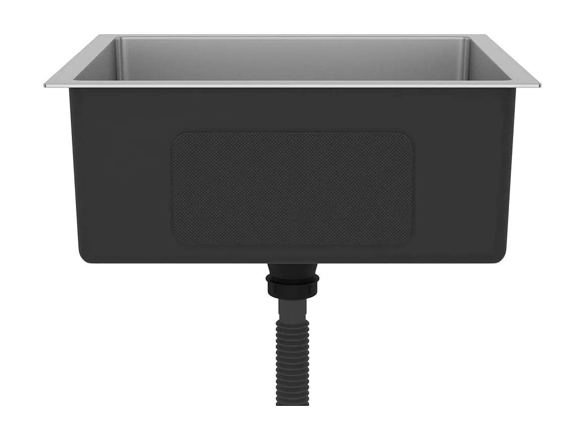 Lavello da cucina fatto a mano 51 x 44 cm acciaio inox argento 02_0002453