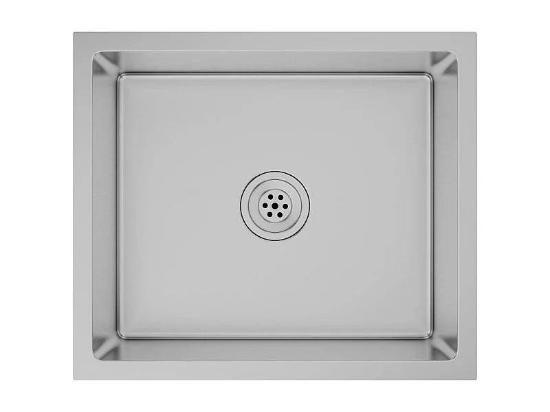 Évier de cuisine fait argenté 51 x 44 x 20 cm 02_0002453