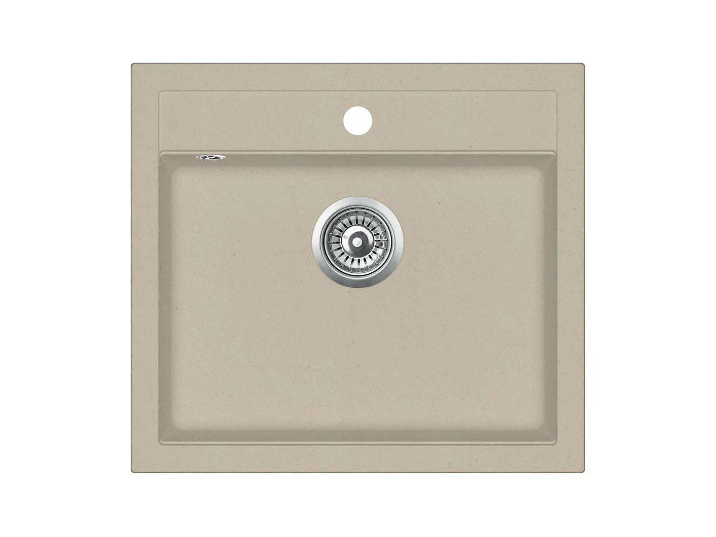 Évier de cuisine seul beige 56.5 x 51 x 30.6 cm 02_0002347