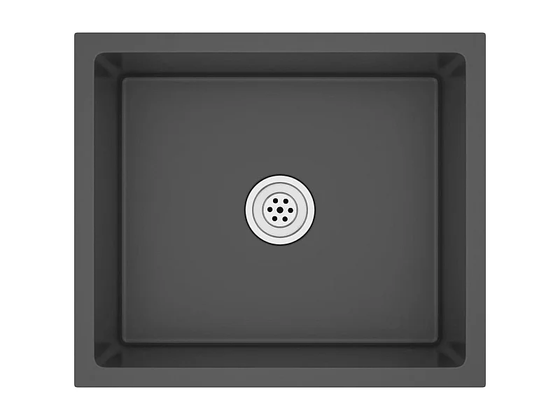 Pia de cozinha artesanal 51 x 44 cm aço inoxidável preto 02_0002454