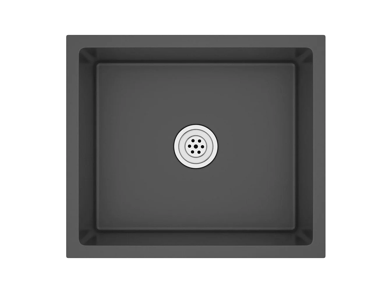 Lavello da cucina fatto a mano 51 x 44 cm acciaio inox nero 02_0002454