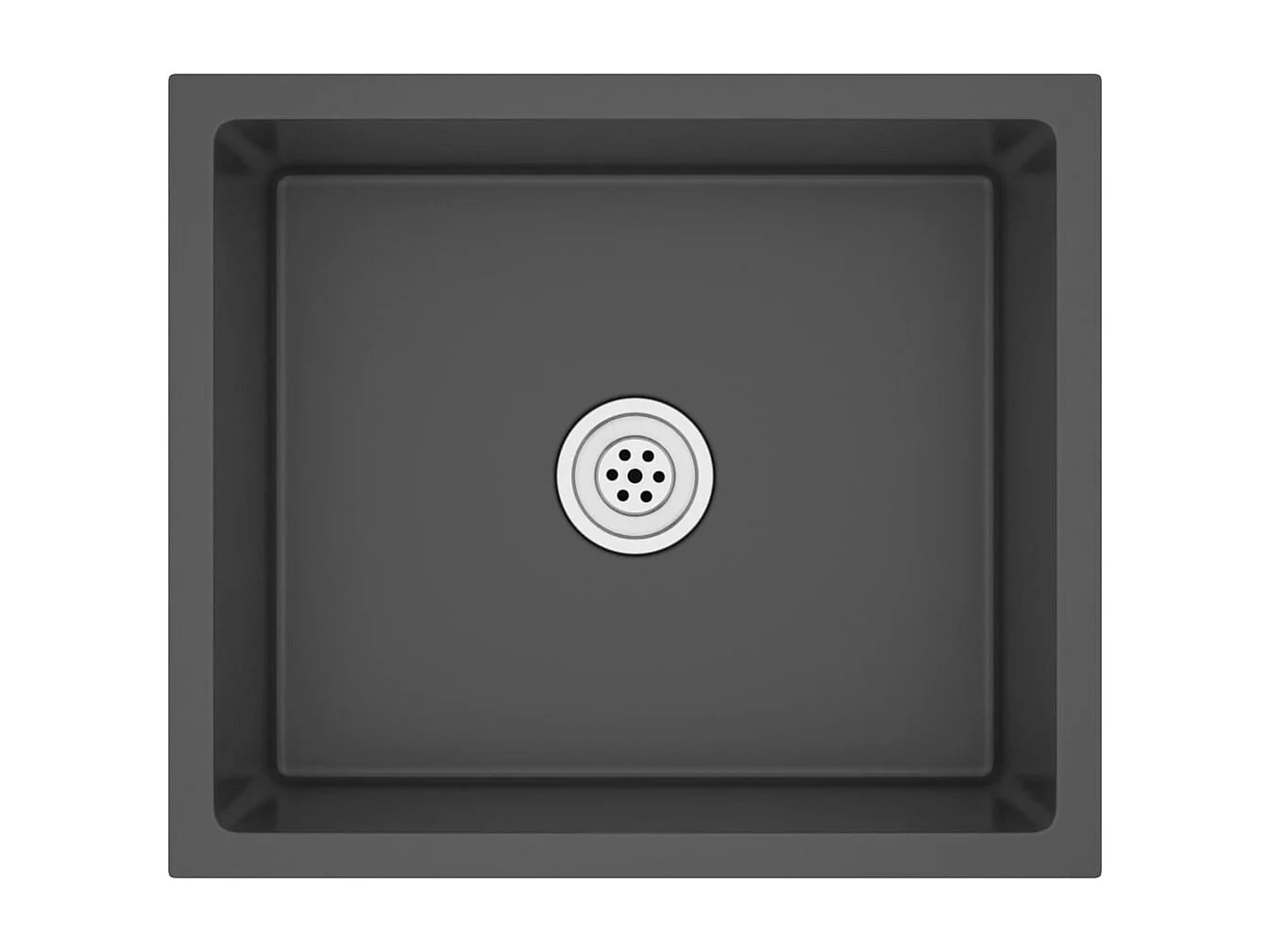 Évier de cuisine fait argenté 51 x 44 x 20 cm 02_0002454